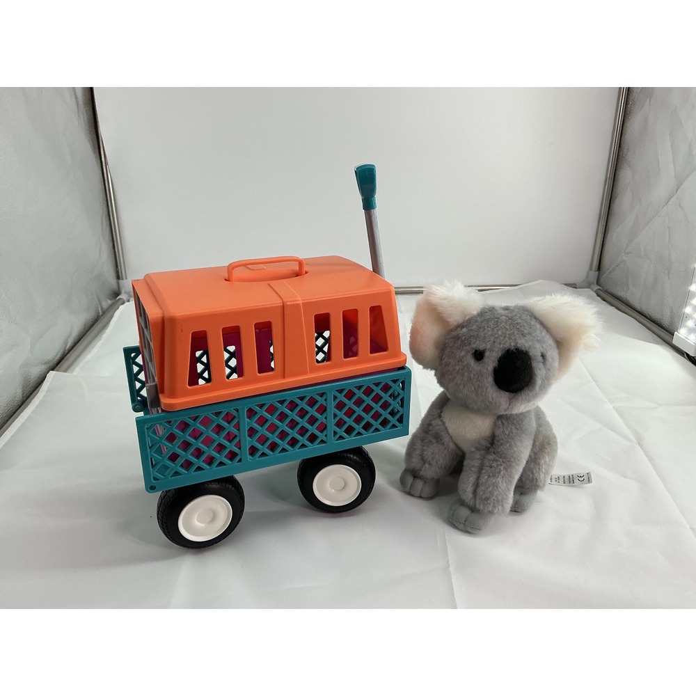 American girl doll Kira koala rescue lot  Koala Bear Rolling Wagon Pet Carrier
